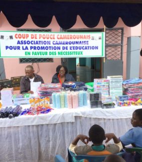 Distribution fournitures scolaires dans la ville de campagne BAHOUAN le 24 Août 2019
